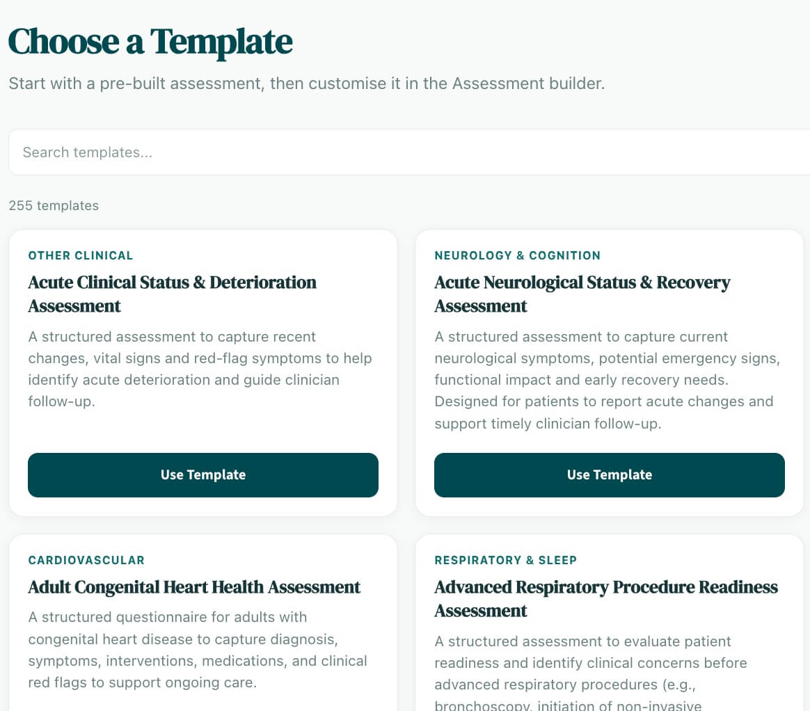biomarks ai assessment templates